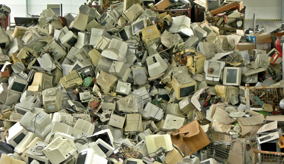 Montaine of discarded computers